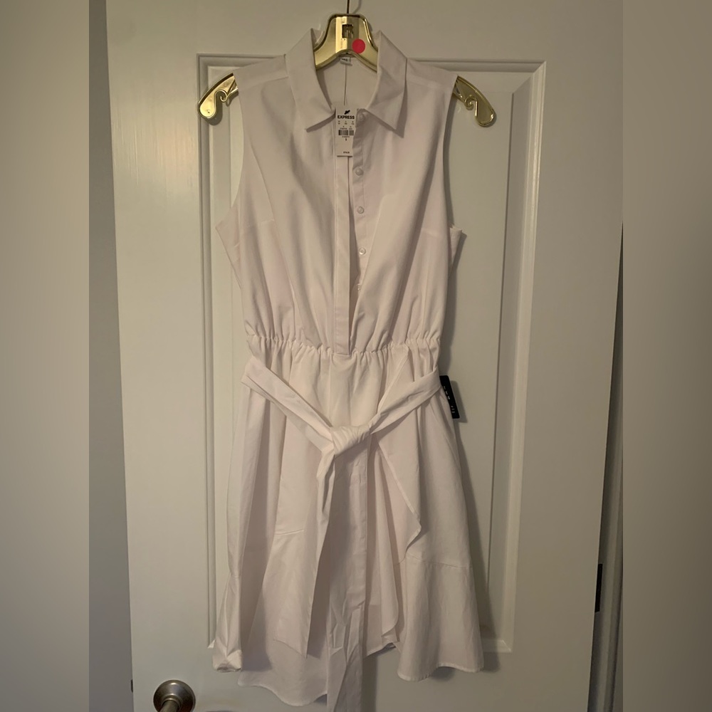 Express White Wrap Dress